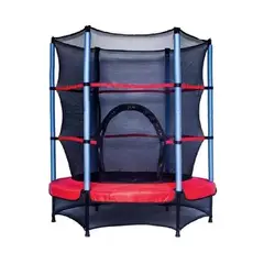 GENERICO - Cama elástica 14 m niños malla protectora cobertor negro