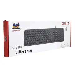 VIEWSONIC - Teclado USB teclas Redondas KU334 Negro