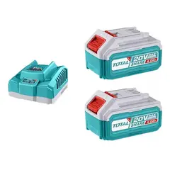 TOTAL TOOLS - Kit Cargador + 2 Baterias 20v 4ah Total Tfbcpk1424