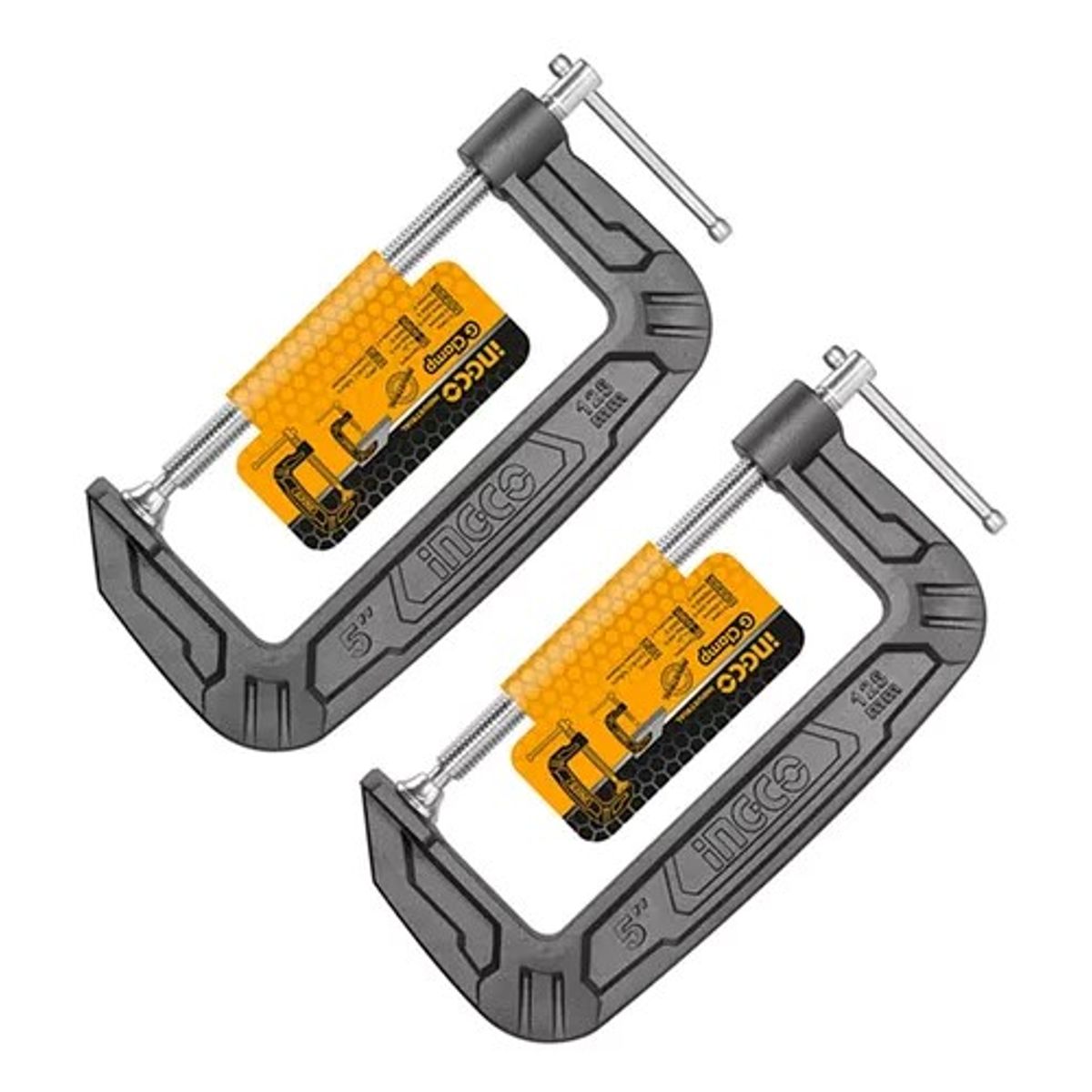 INGCO - Pack 2 Prensa Tipo C 5 Pulgadas (125mm) Ingco Hgc0105