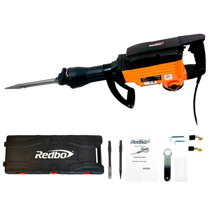 REDBO - Martillo Demoledor Eléctrico REDBO DB 1000-45