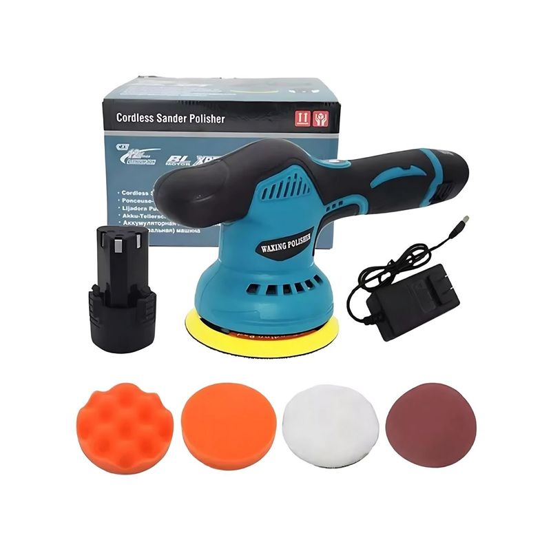 GENERICO - Pulidor De Auto Inalambrico 2 Baterias 12v Con Accesorios