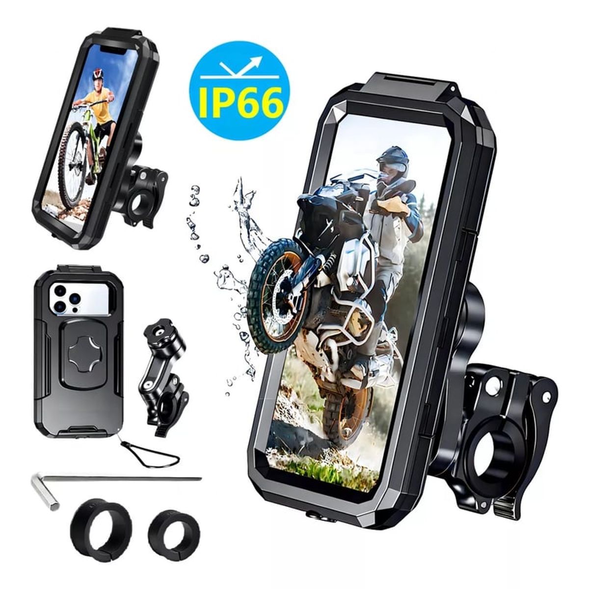 GENERICO - Soporte Porta Celular Para Moto Y Bicicleta Impermeable 360º