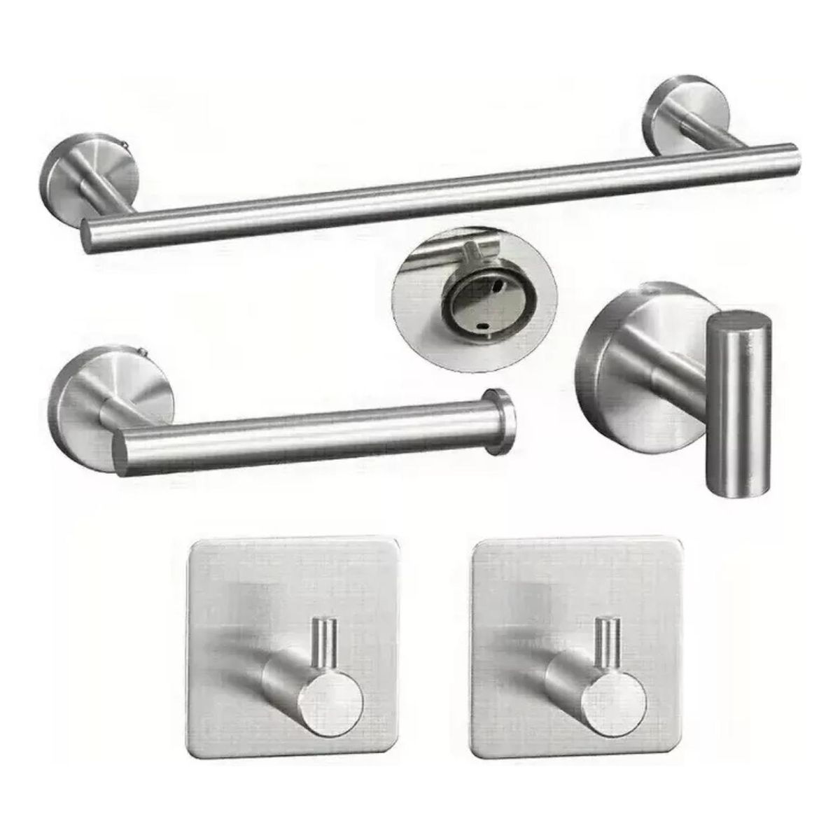 IMPORTCLICK - Set 5 Accesorios Baño Acero Inoxidable Baño Fácil Instalación