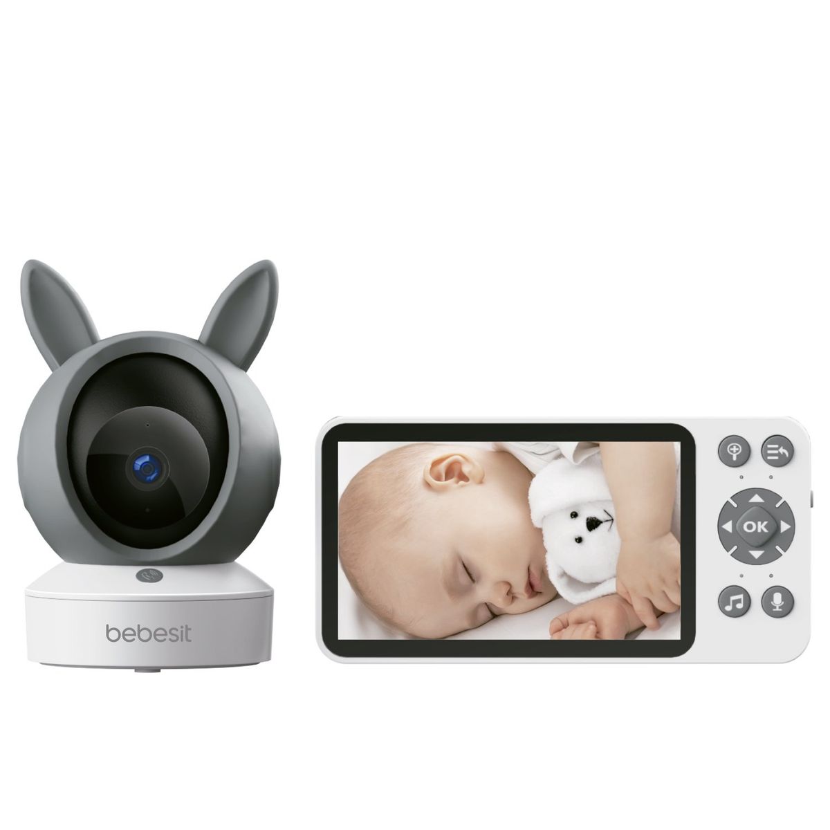 BEBESIT - Monitor Camara 360 SmartGuard HF3.0 Wifi1080p Ruido+Soporte