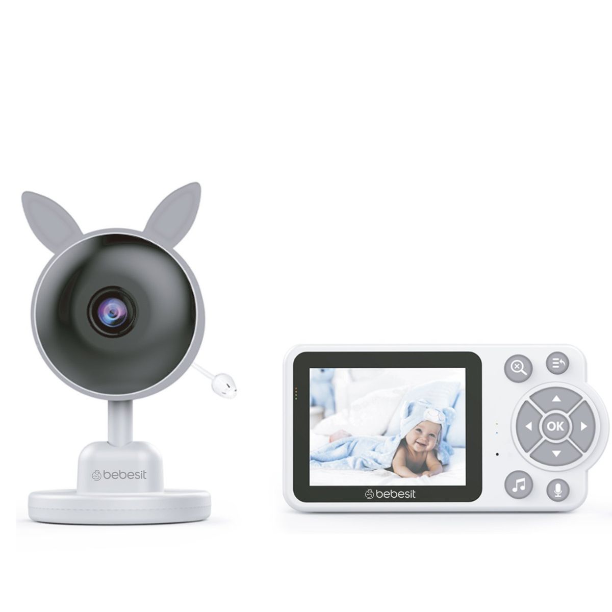 BEBESIT - Monitor Camara SmartGuard 2.0 4x Zoom con Ruido Blanco