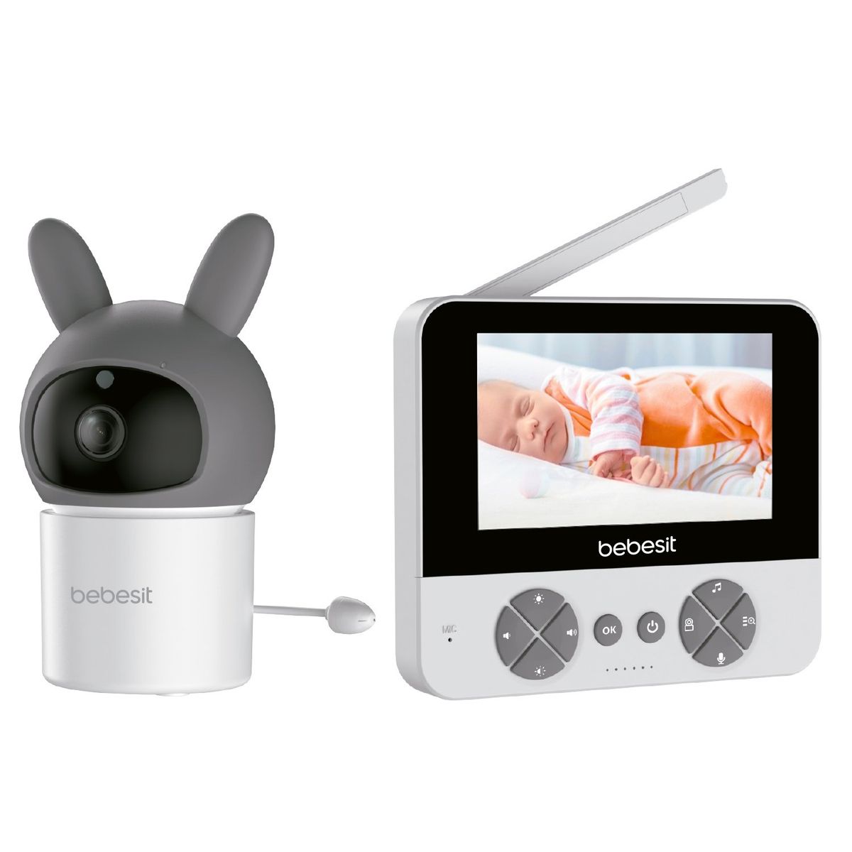 BEBESIT - Monitor Camara SmartGuard Pro 2.0 4,3'' 720p con Ruido