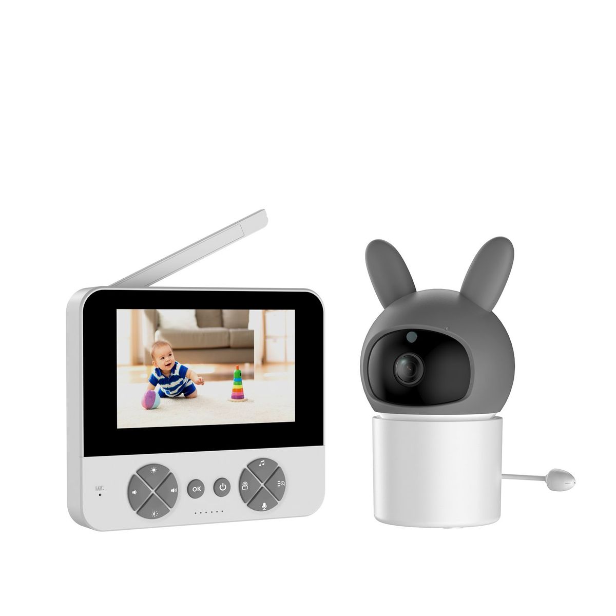 BEBESIT - Monitor Camara SmartGuard Pro 2.0 4,3'' 720p con Ruido