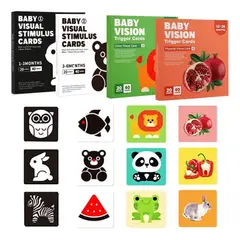 GENERICO - Tarjetas De Estimulación Visual Para Bebés Regalo 80 Páginas