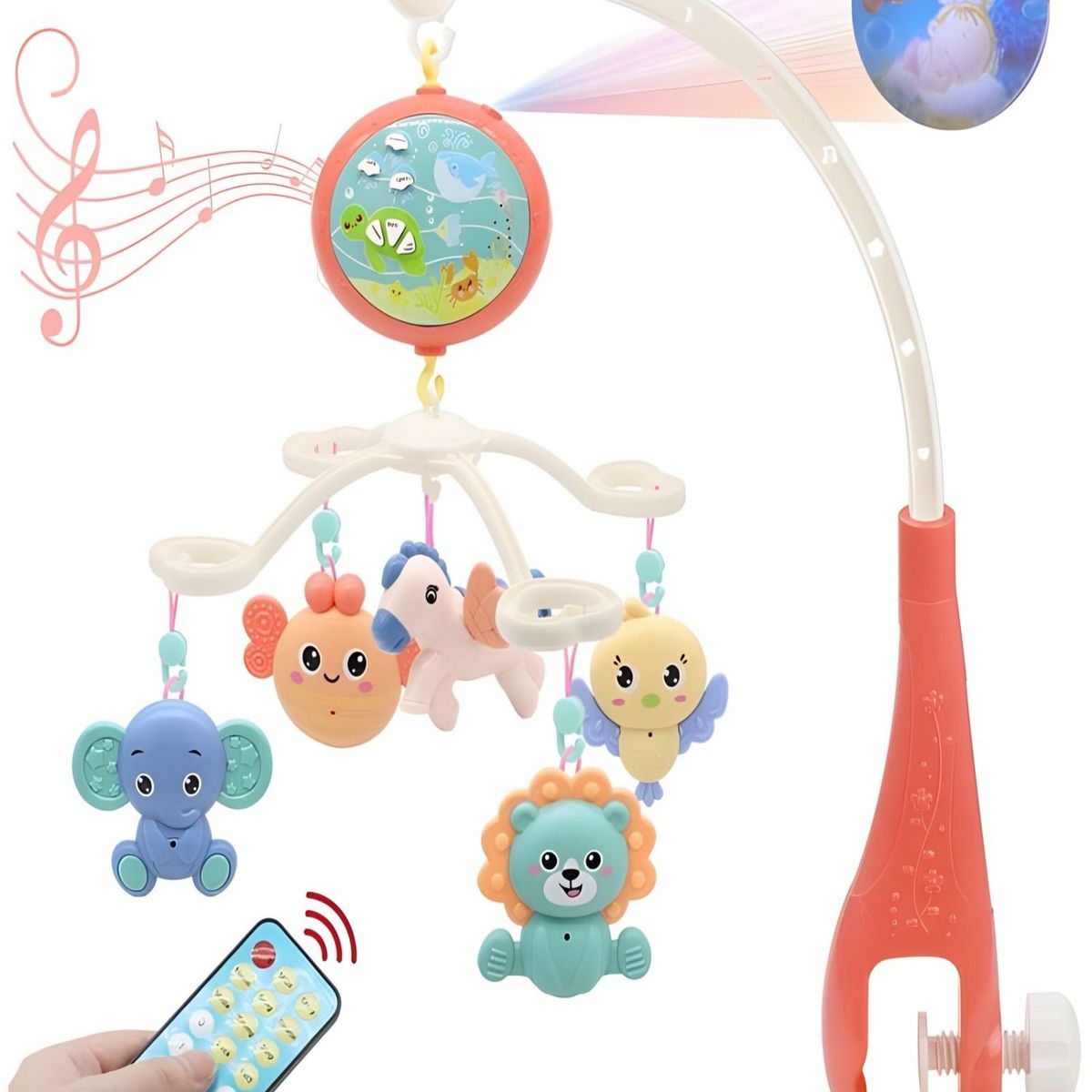 GENERICO - Móvil bebe Zoológico con Imagen y Sonido y Con Control