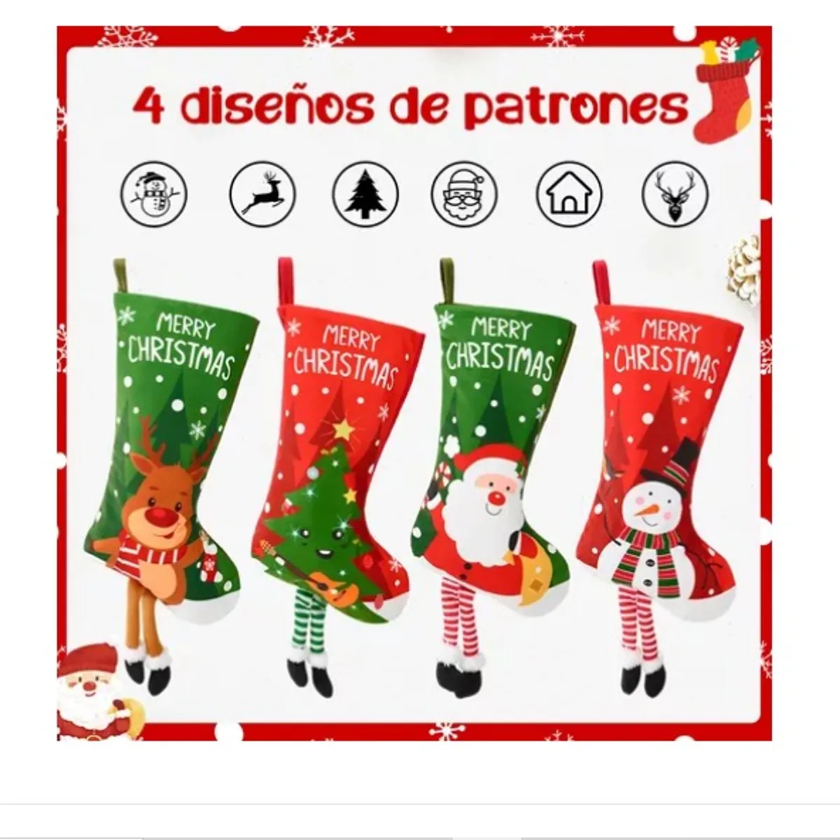 GENERICO - Botas De Colgante Navidad Decoración Papá Noel