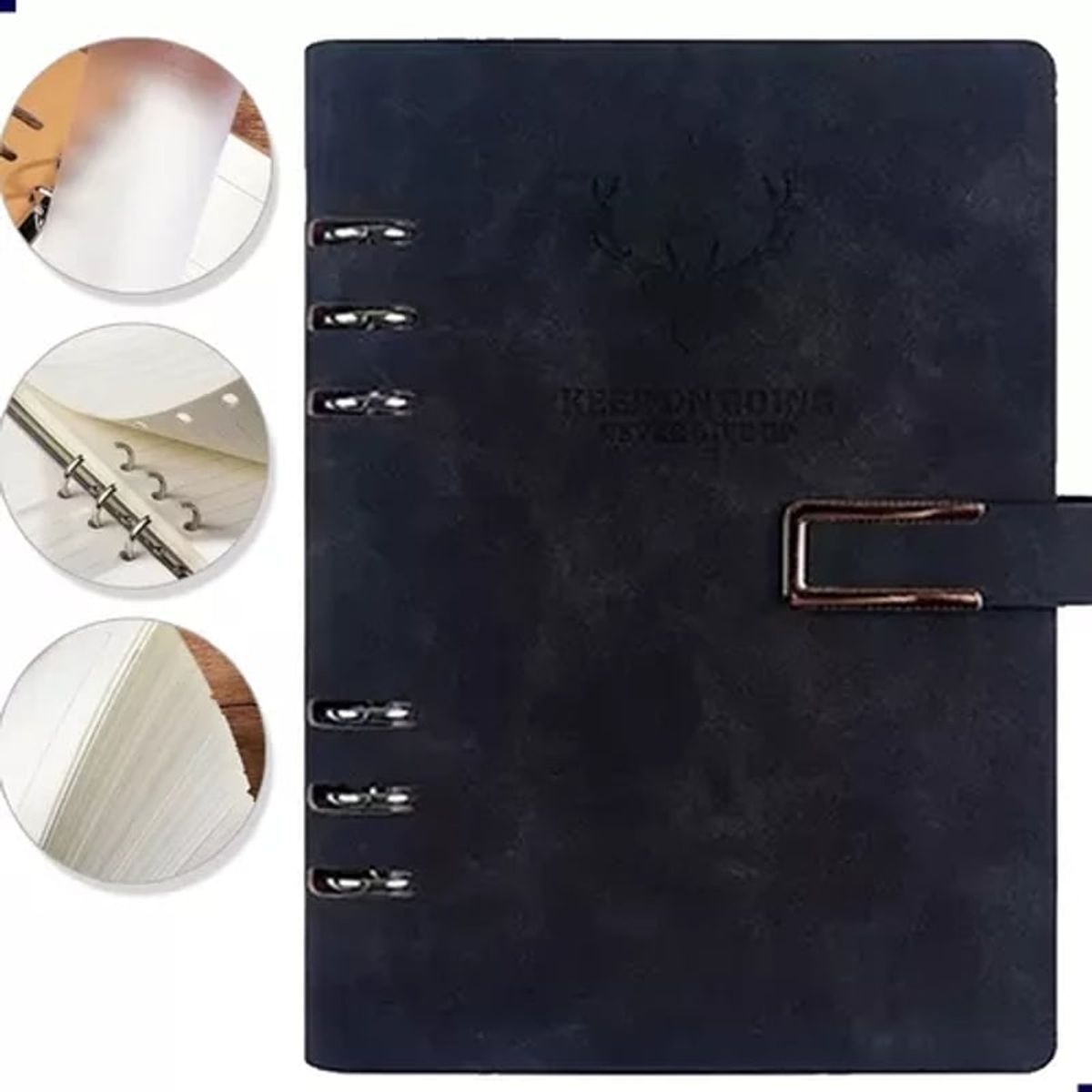 GENERICO - Cuaderno Inteligente Hebilla Magnética De Cuero Sintético