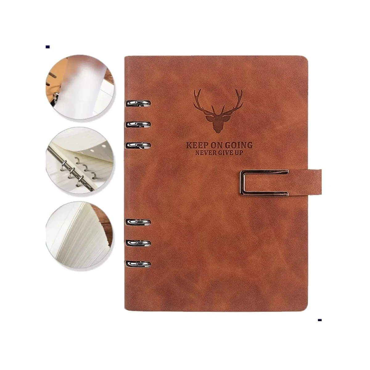 GENERICO - Cuaderno Inteligente Hebilla Magnética De Cuero Sintético