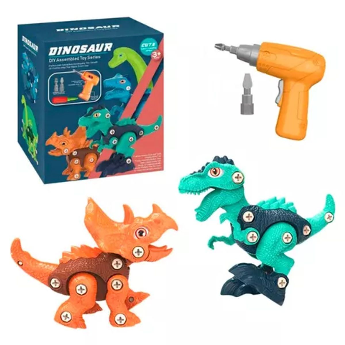 GENERICO - Juguete Didáctico 2 Dinosaurios Armables Juguete Niños