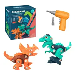 GENERICO - Juguete Didáctico 2 Dinosaurios Armables Juguete Niños