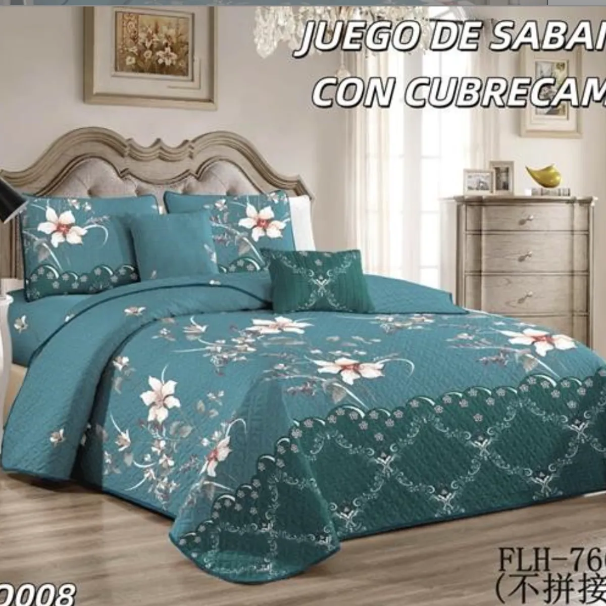 GENERICO - Cobertor Quilt De Verano + Juego De Sabanas 2 Plazas