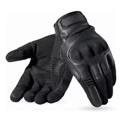 GENERICO - Guantes De Cuero Aptos Para Pantalla Táctil Motociclista