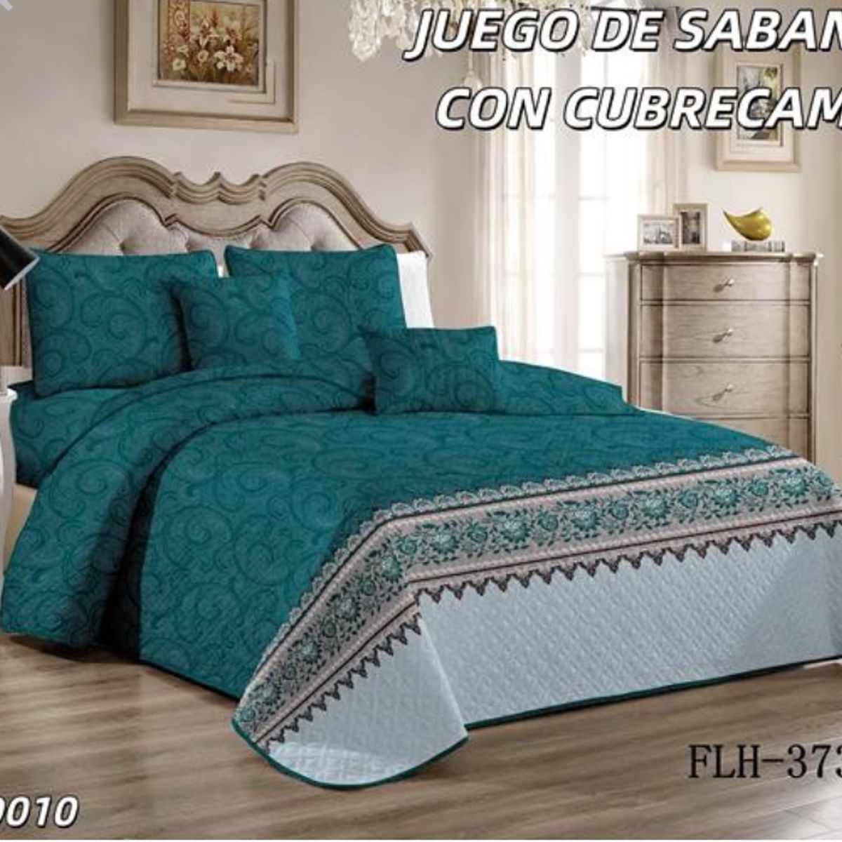 GENERICO - Cobertor Quilt De Verano + Juego De Sabanas 2 Plazas