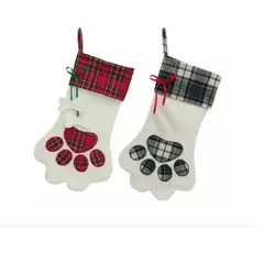 GENERICO - Set 2 Botas Navidad Para Colgar Regalar Decoración 20cm*45cm