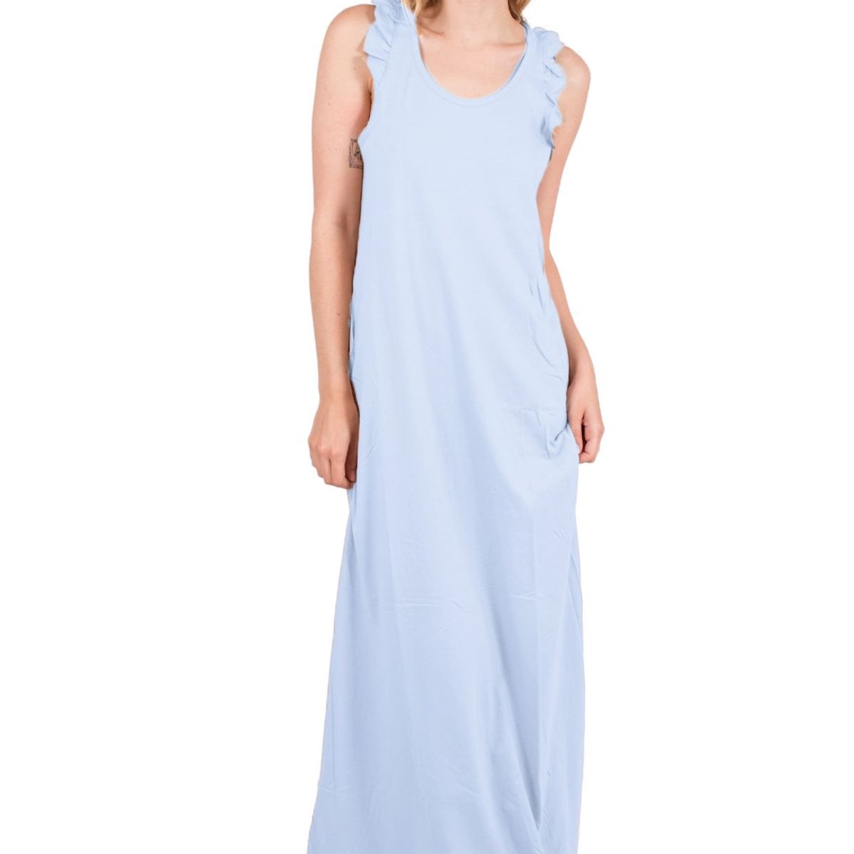 CHELSEA MARKET - Vestido largo mujer Chelsea Market Celeste Cami