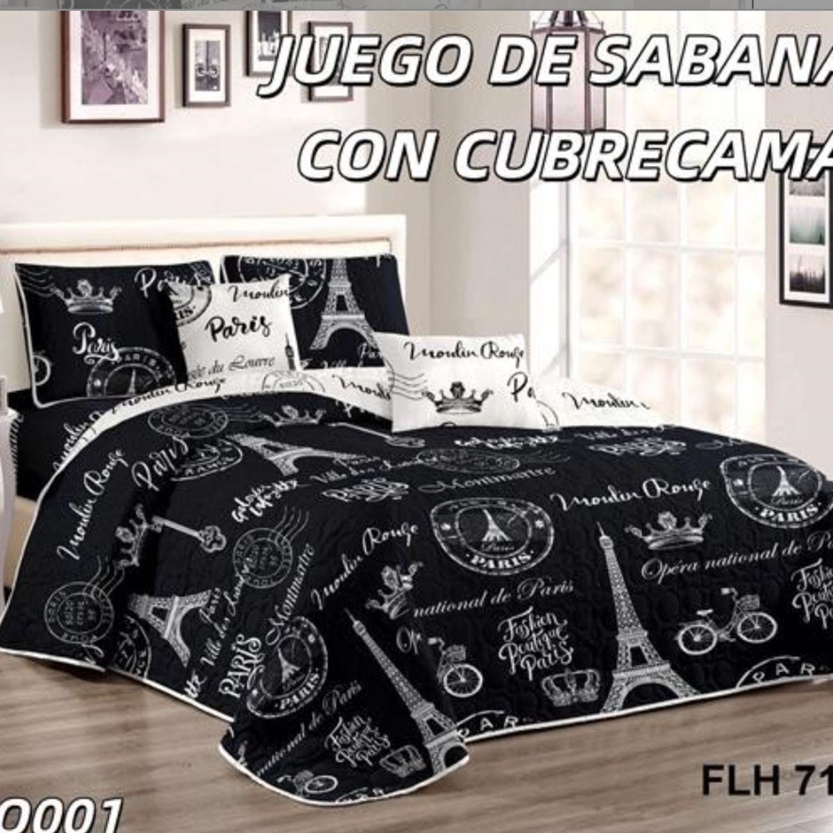 GENERICO - Cobertor Quilt De Verano + Juego De Sabanas 2 Plazas