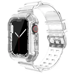 GENERICO - Correa + carcasa Apple Watch 44mm Transparente Full