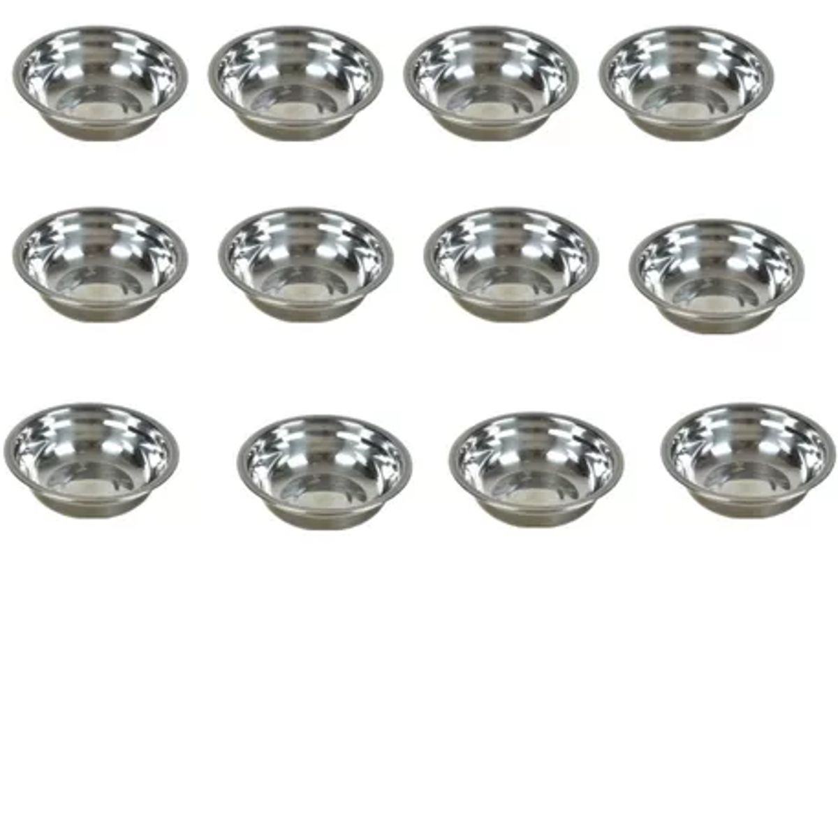 GENERICO - Pack 12 Bowl Profundo 19 Cm Acero Repostería Cocina