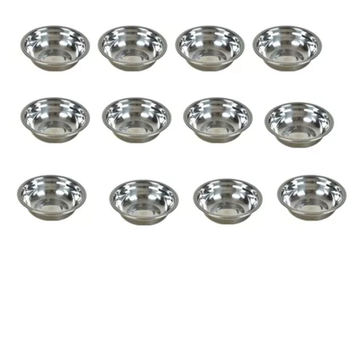 GENERICO - Pack 12 Bowl Profundo 19 Cm Acero Repostería Cocina