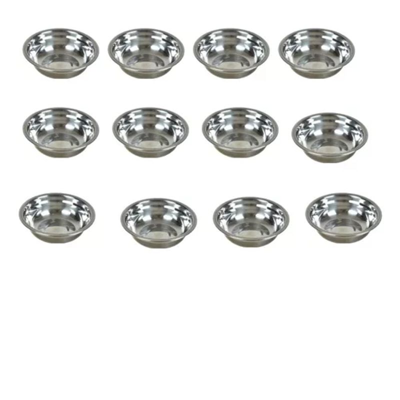 GENERICO - Pack 12 Bowl Profundo 19 Cm Acero Repostería Cocina