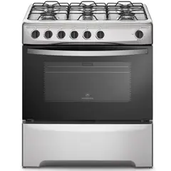 MADEMSA - Cocina a Gas 6 Platos con LimpiaFácil y Parrillas de Alambrón M 810 T Inox