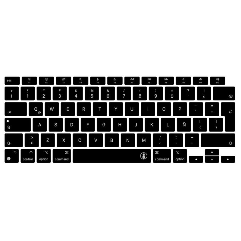 PINEAPPLESTORE - Protector Teclado Macbook Air 13.3 2020 A2337 M1 Negro