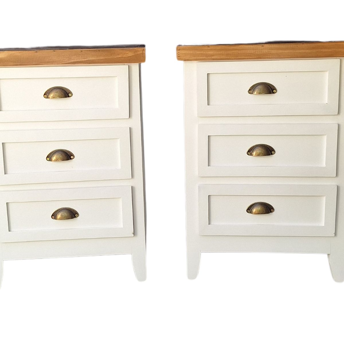 CASAHOGGAR - Velador Rustico Pack Terramo Bicolor Blanco