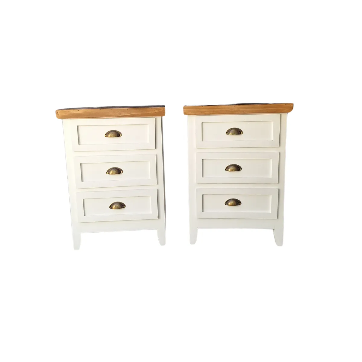 CASAHOGGAR - Velador Rustico Pack Terramo Bicolor Blanco
