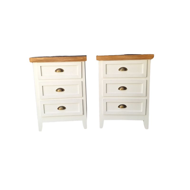 CASAHOGGAR - Velador Rustico Bicolor Blanco Terramo Pack