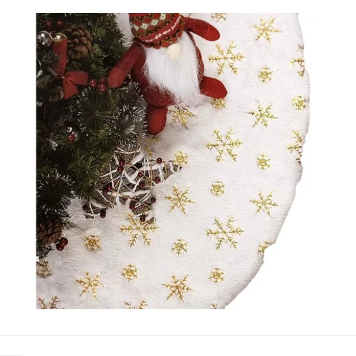 GENERICO - Falda Pie De Arbol Arbolitos De Navidad Decoracion Bordado
