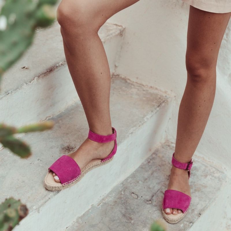 URCO - Sandalia de Cuero Alma Fucsia Urco