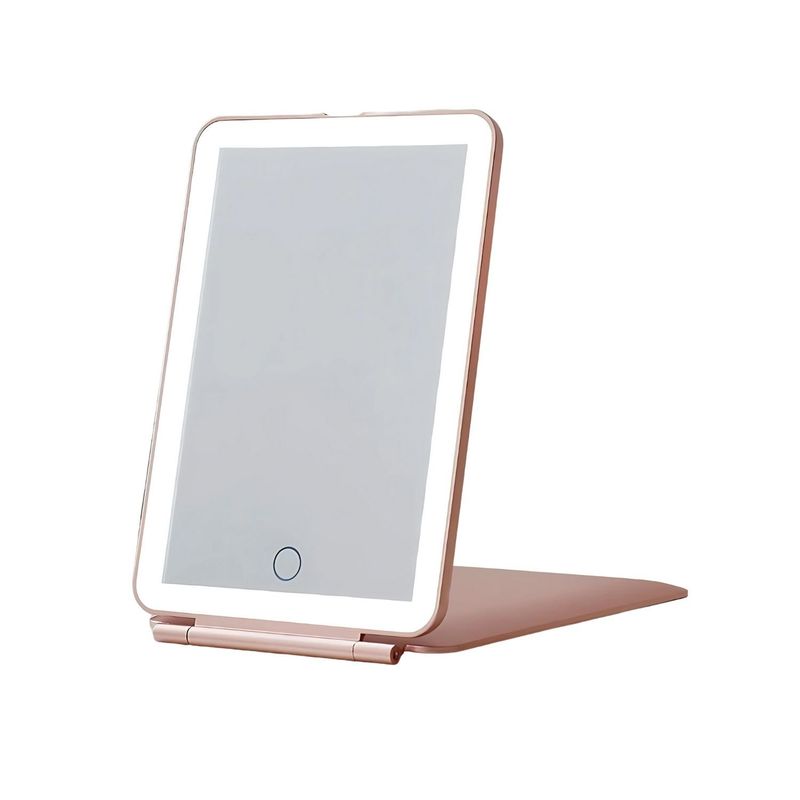 GENERICO - Espejo Maquillaje Iluminacion LED Plegable Portatil 3 Modos