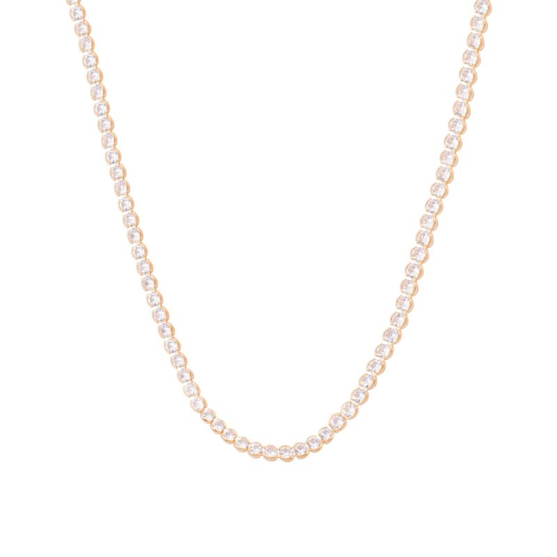 JB JOYAS BARON - Collar de Plata Esterlina 925 Choker circones Bañado en Oro 14kt