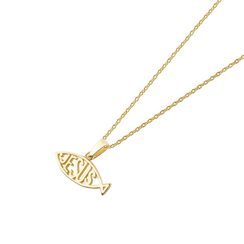 JB JOYAS BARON - Collar de Oro 18kt Pez Jesús
