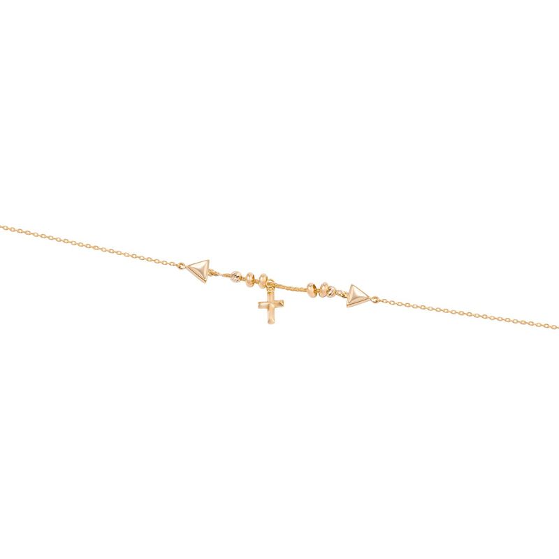 JB JOYAS BARON - Pulsera de Oro 18kt Cruz Central