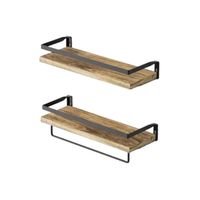 Repisas Flotantes De Madera Modernas Kit X2