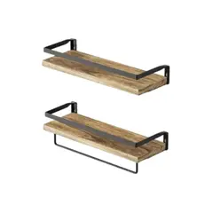 GENERICO - Repisas Flotantes De Madera Modernas Kit X2