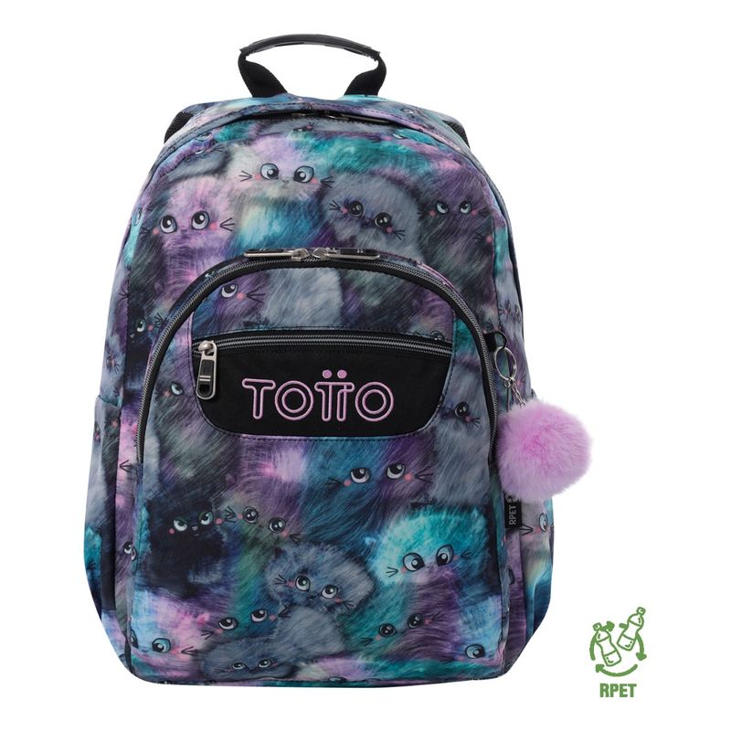 TOTTO - Mochila Notebook Escolar Totto Rpet Impermeable 20L Niña