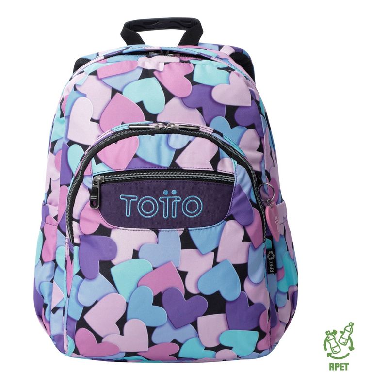 TOTTO - Mochila Notebook Escolar Totto Rpet Impermeable 20L Niña