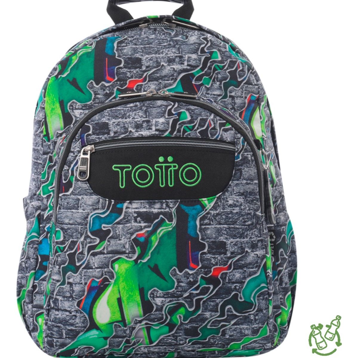 TOTTO - Mochila Notebook Escolar Totto Rpet Impermeable 20L Niño