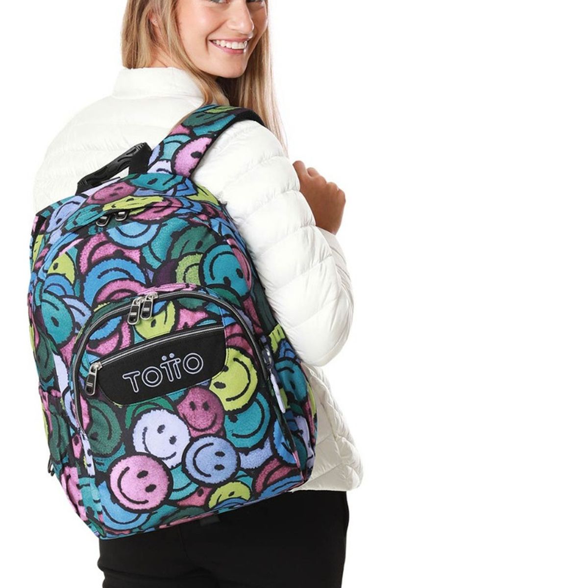 TOTTO - Totto Mochila Notebook Escolar Niño 20L Impermeable Eco001