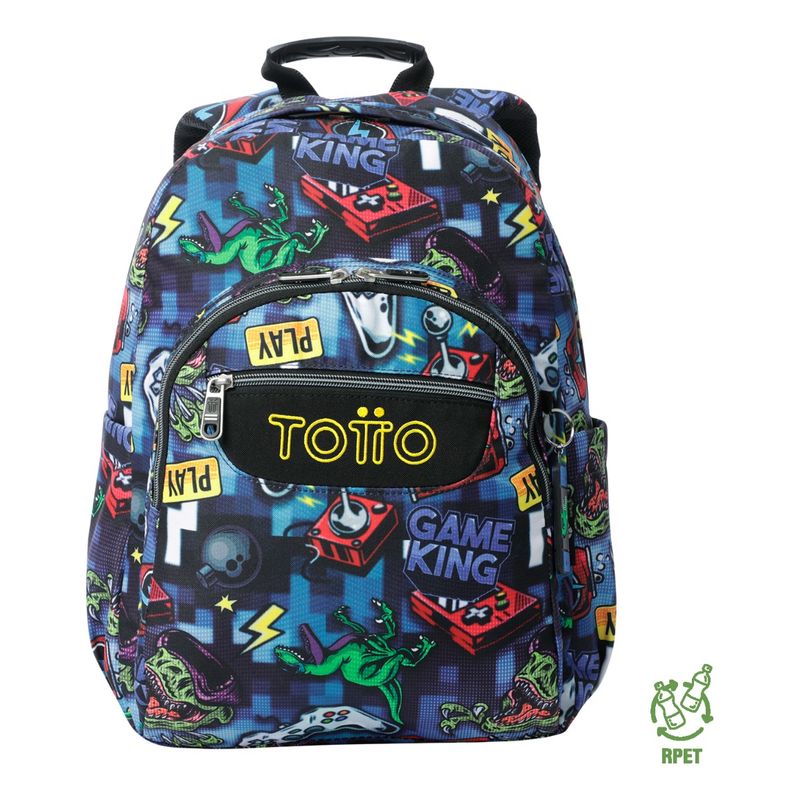 TOTTO - Mochila Notebook Escolar Totto Rpet Impermeable 20L Niño