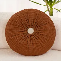 GENERICO - Cojín redondo MARRON decorativo elegante moderno 40 cm TF
