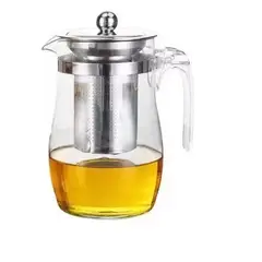 GENERICO - Tetera Té Infusiones Vidrio Con Filtro Acero Inox 500ml