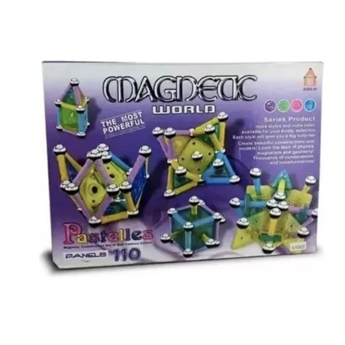 GENERICO - Magnetic World Juguete Didáctico De Imánes 110pcs